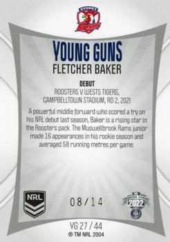 2022 NRL Elite - Young Guns Priority #YGP27 Fletcher Baker Back